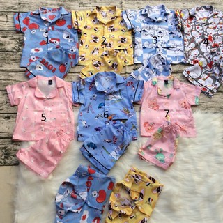Pijama ngắn bé trai/gái chất kate thái
