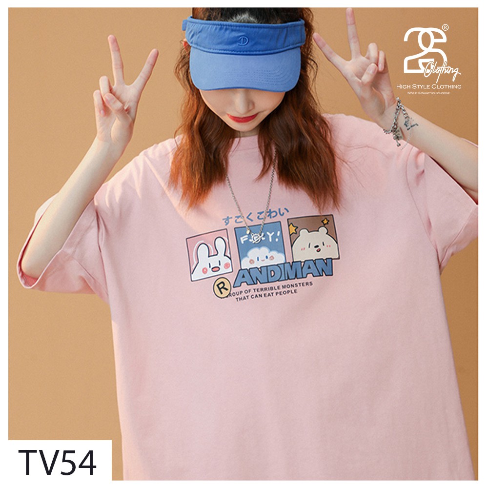 Áo Thun From Rộng Nữ Tay Lỡ 2s Clothing Áo Thun Nam Form Rộng Basic Streetwear Cotton Oversize Giá Rẻ In Hình Cute TV54 | BigBuy360 - bigbuy360.vn