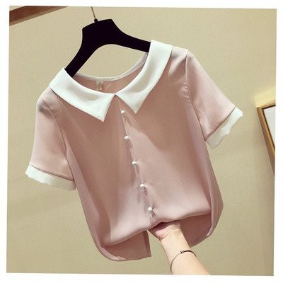Áo Nữ Ngắn Tay Chất Liệu Đũi, Korean Style, Cổ Bèo, Giá Tốt, Full Size