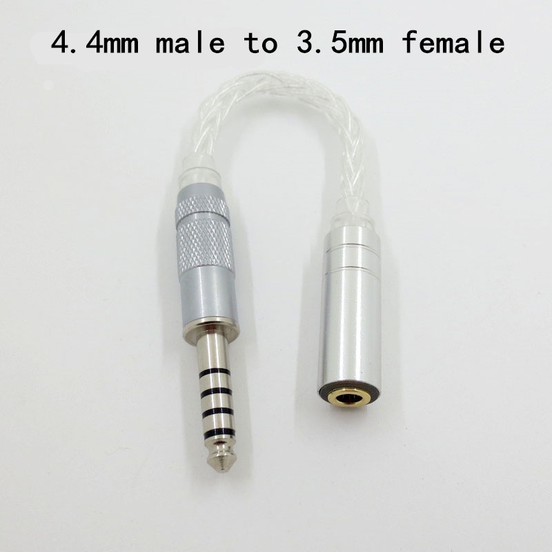 ZS0021 Dây chuyển đổi cân bằng 4,4mm sang 3,5mm sang 2,5mm Dây chuyền cân bằng kim cương đen ZX300A 8 lõi dây đồng pha lê đơn 8 lõi mạ bạc