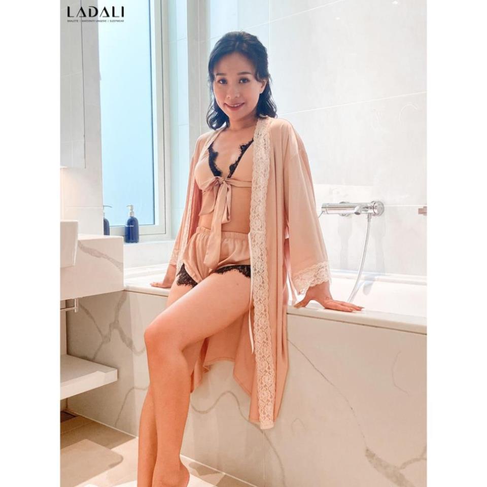 Áo Choàng Ngủ Lụa Satin Cao Cấp Phối Ren Gợi Cảm Màu Da Hàng Thiết Kế Ladali ! ! | BigBuy360 - bigbuy360.vn