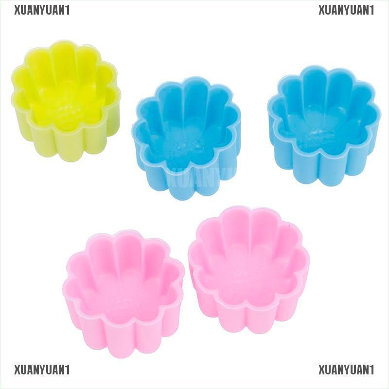 [XUANYUAN1] Khuôn Làm Bánh Tart Trứng / Bánh Muffin Hình Hoa Hướng Dương Bằng Silicone