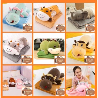 [Mẫu mới] Bộ chăn gối văn phòng thú xinh ngỗ nghĩnh