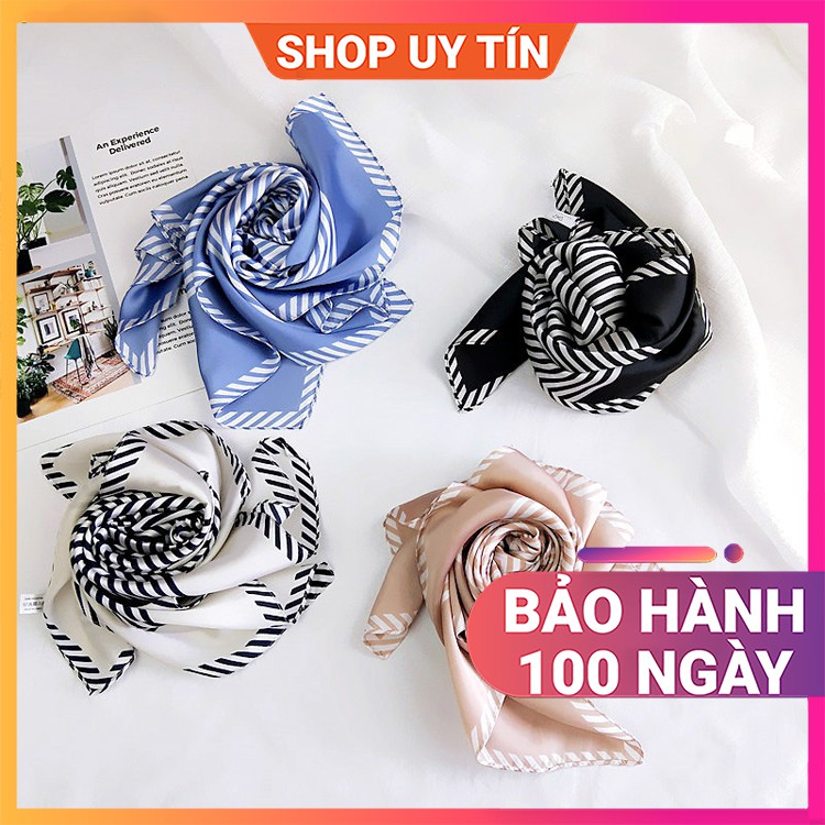 Khăn lụa vuông quàng choàng cổ nữ 70 70x70cm turban bandana trùm đầu đẹp cao cấp làm áo yếm nhiều kiểu dáng