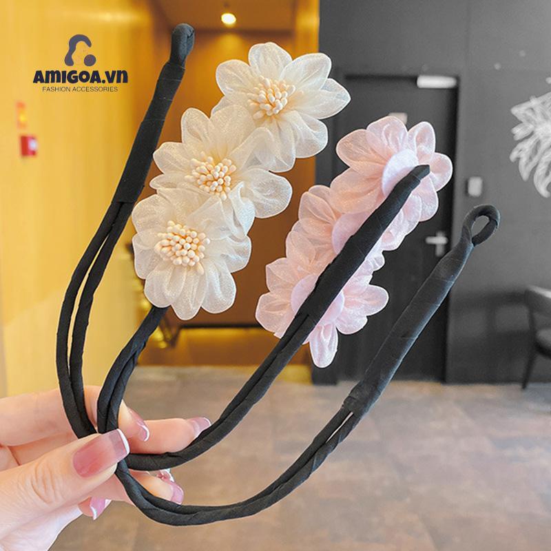 ✨✨Kẹp Tóc Đính Hoa Tạo Kiểu Tóc Duyên Dáng Đơn Giản