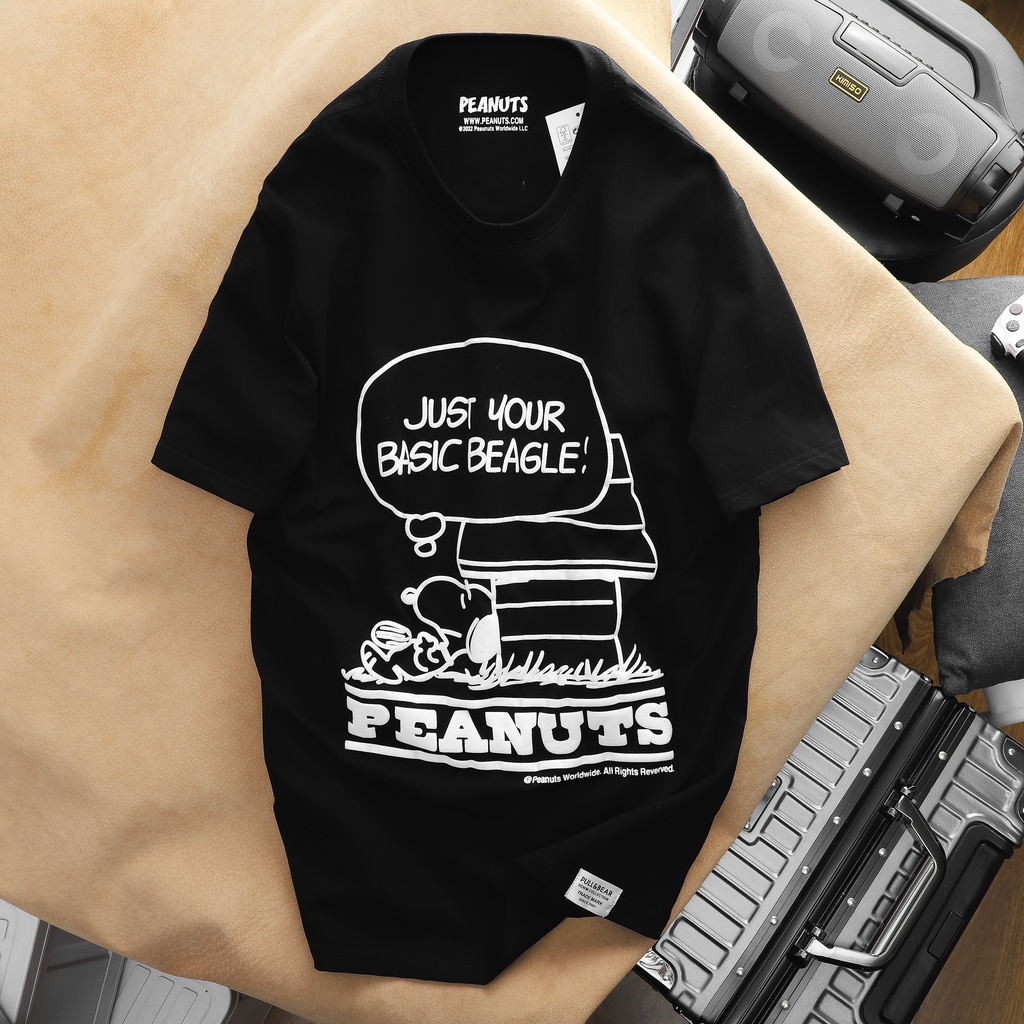 Áo thun thời trang unisex, họa tiết hoạt hình SNOPPY siêu cute, chất cotton dệt đồng bo cực đẹp 1991