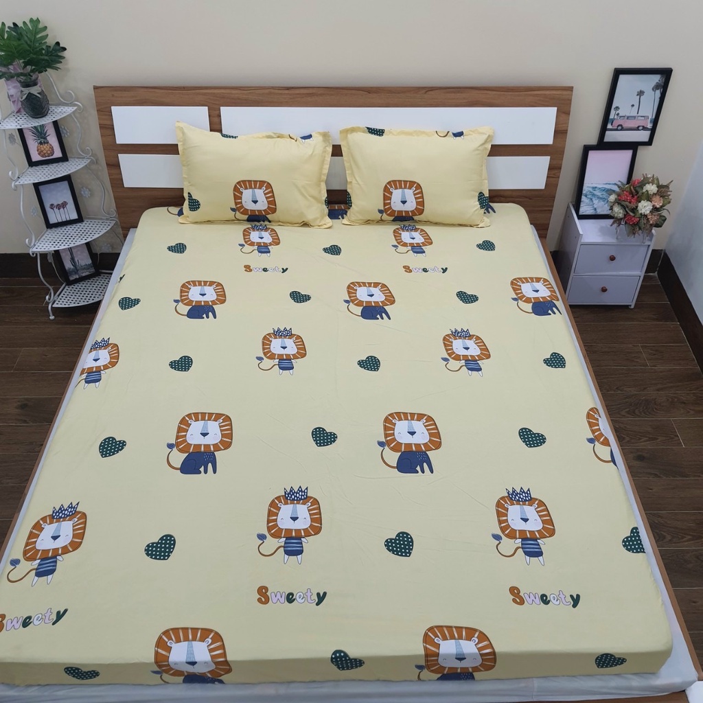 Ga gối poly Lin Bedding drap ga giường poly, ga trải giường cotton + 2 vỏ gối nằm đầy đủ kích cỡ | BigBuy360 - bigbuy360.vn