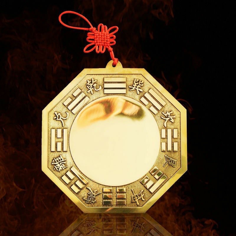 Gương Bát Quái Cầu Lồi Bằng Đồng Nguyên Chất 15cm