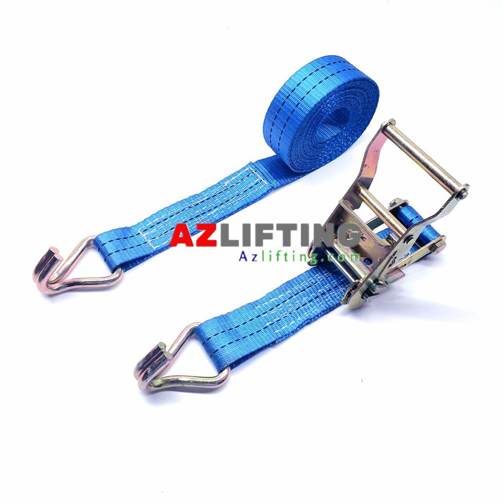 Dây cảo hàng tăng đơ bản 35mm 2 tấn móc J dây xanh