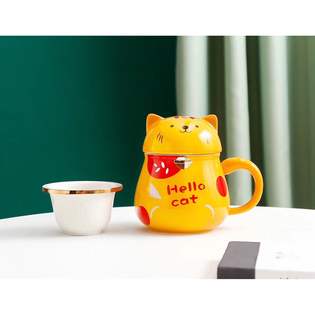 Cốc uống nước Hello cat 400ml