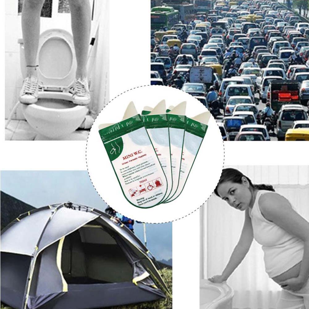 Bộ 4 túi đi tiểu khẩn cấp chống rò rỉ dùng một lần tiện dụng