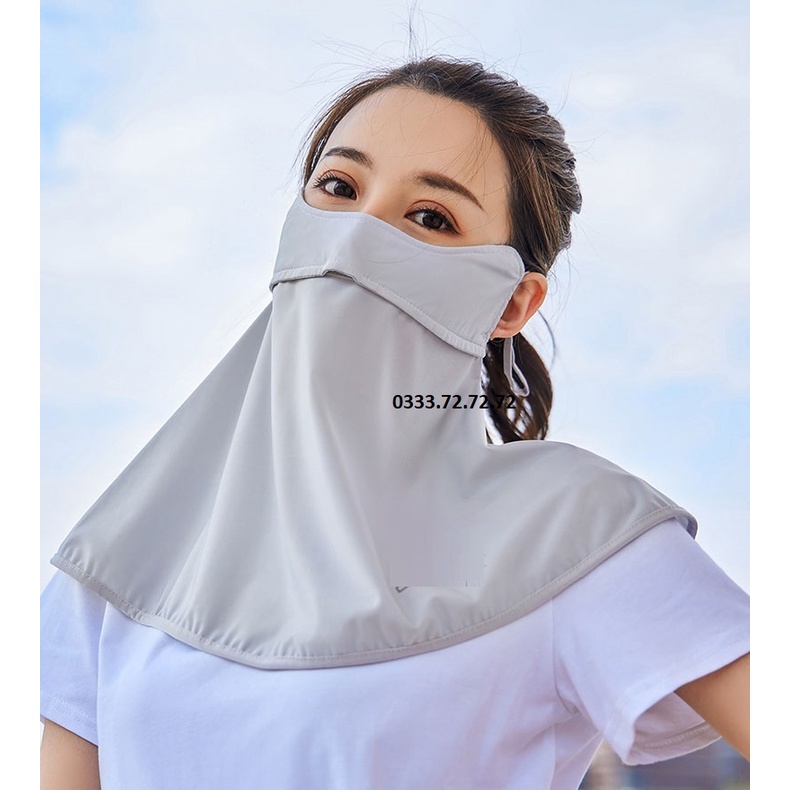 Khẩu Trang Làm Mát UPF 50+ Ngăn Chặn 97% Tia UV, giặt được Có Che Cổ