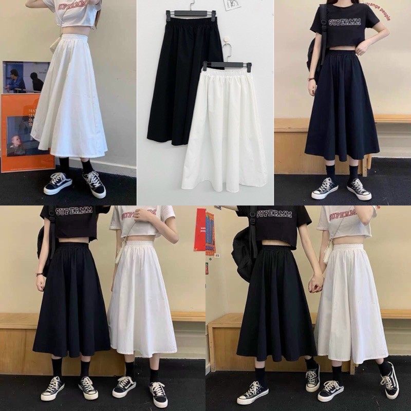 Chân Váy CARO SKIRT quốc dân form suông dài chuẩn dễ phối chất vải dày dặn lưng chun rộng có co giãn | BigBuy360 - bigbuy360.vn