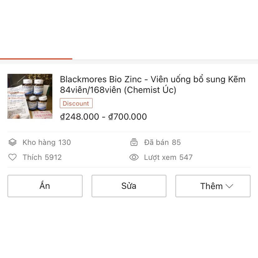 Blackmores Bio Zinc - Viên uống bổ sung Kẽm 84viên | Thế Giới Skin Care