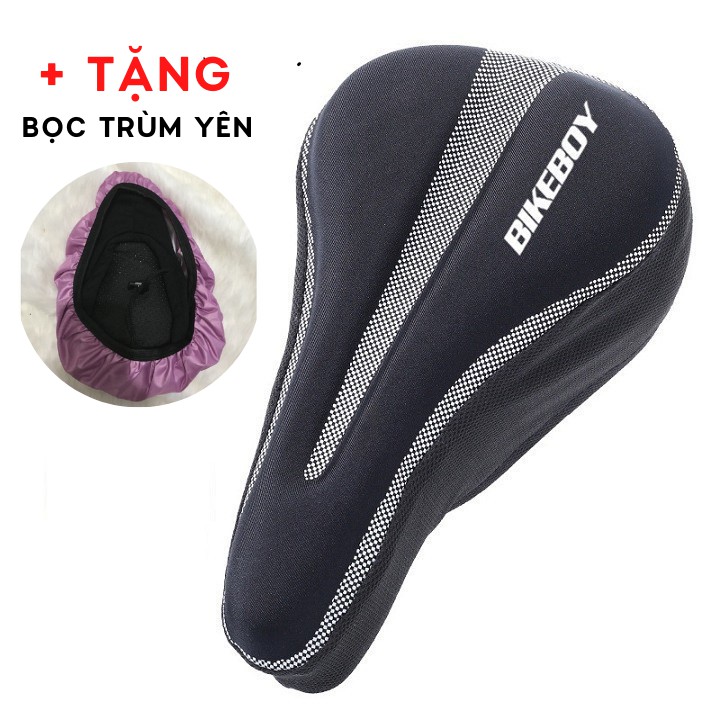 Bọc yên xe đạp thể thao Loại GEL cao cấp, êm ái thoáng khí Tặng kèm Áo mưa Chống thấm nước cho yên