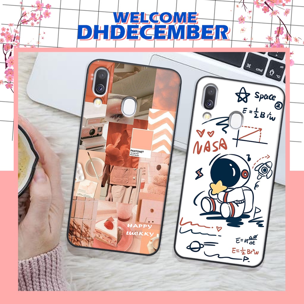 Ốp lưng Samsung A40 in hình nice ,good luck happy ốp xinh viền dẻo đẹp chất