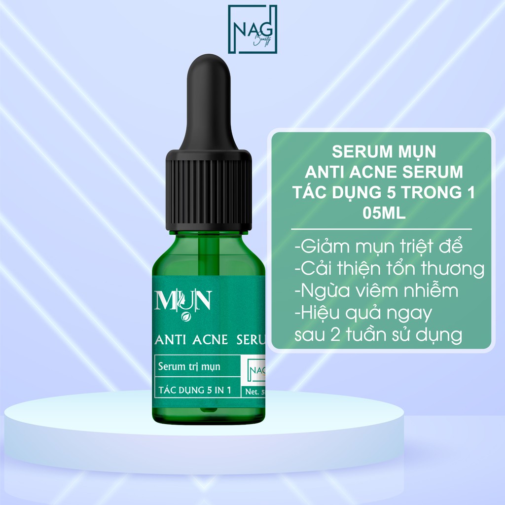 Serum mụn Anti Acne 05ml làm sạch và cải thiện tổn thương do mụn - N.A.G Beauty