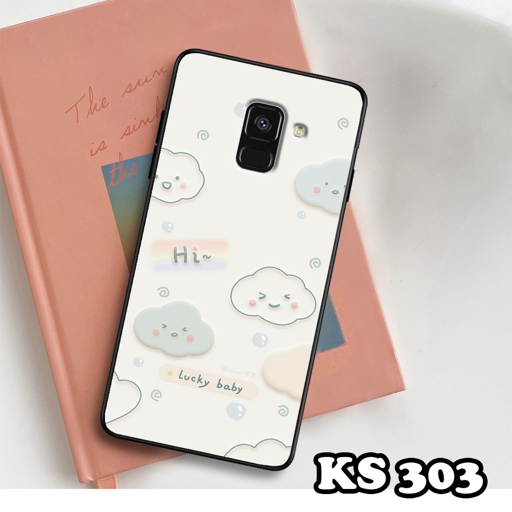 Ốp lưng Samsung A8 2018 - A8 Plus - A8 Star - Ốp Samsung in hình Gấu&amp;Thỏ siêu xinh - Lưng nhám viền TPU chống trầy xước