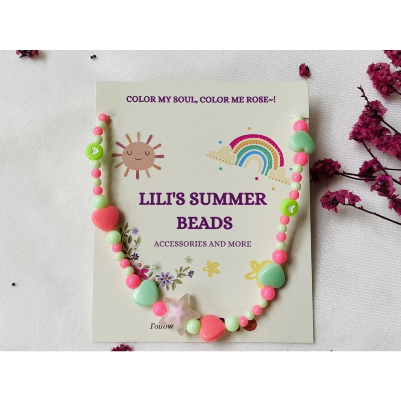 Vòng cổ handmade LILI COLORFULLY LITTLE STAR NECKLACE - LILI'S SUMMER BEADS