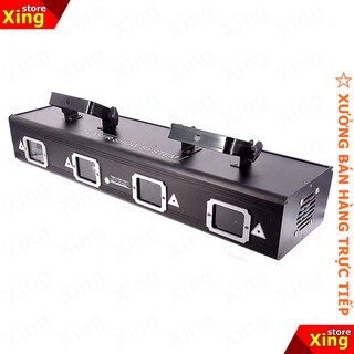 Đèn laser trang trí 4 cửa 7 màu đèn sân khấu