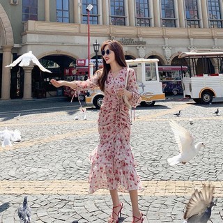 đầm 2s rút hông hoa