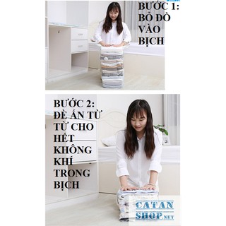 Túi Hút Chân Không Dùng Tay Ép Siêu Nhanh bảo quản quần áo, chăn màn , đơn giản, dễ sử dụng GD424-BichCK