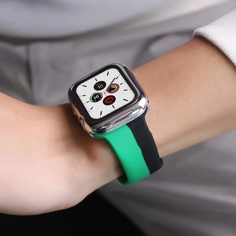 Dây Silicone Thay Thế Cho Đồng Hồ Apple Watch Se 6 5 4 3 2 1 38mm 40mm 42mm 44mm