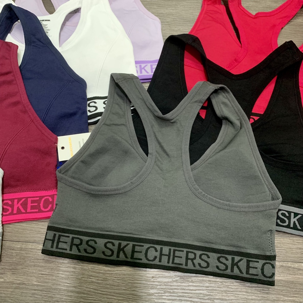 Áo Bra Tập Gym Yoga Nữ SKECHERS Dáng 3 Lỗ Cao Cấp Nâng Đỡ Ngực Tốt