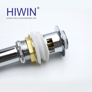 Bộ xả lavabo nắp nhấn đồng gương cao cấp sáng bóng Hiwin PG-1172 (xifong lavabo) thumbnail