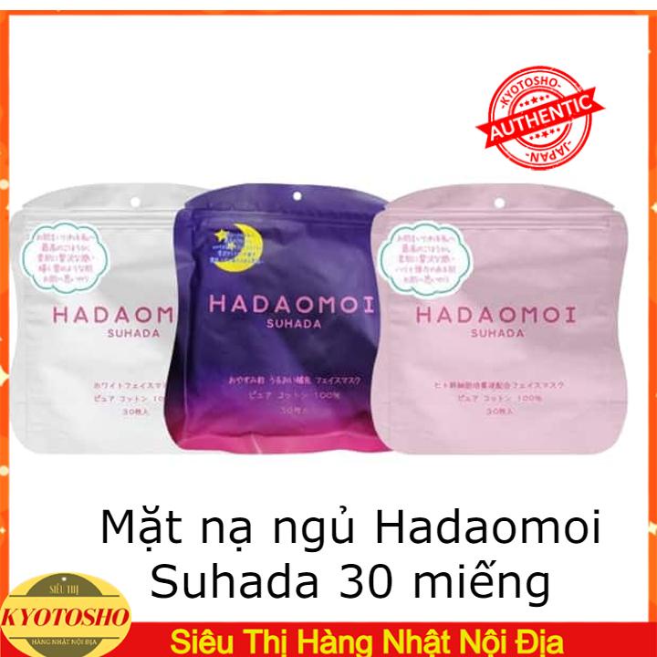 Mặt nạ ngủ tế bào gốc Hadaomoi Suhada 30 miếng - 3 màu Hàng Nhật Nội Địa