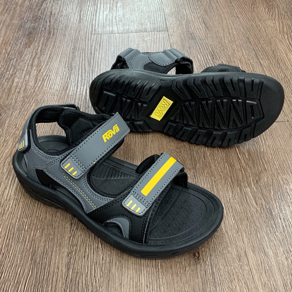 Giày Sandal Nam Kiểu Dáng Công Sở Quai Da Hiệu Rova - Xanh