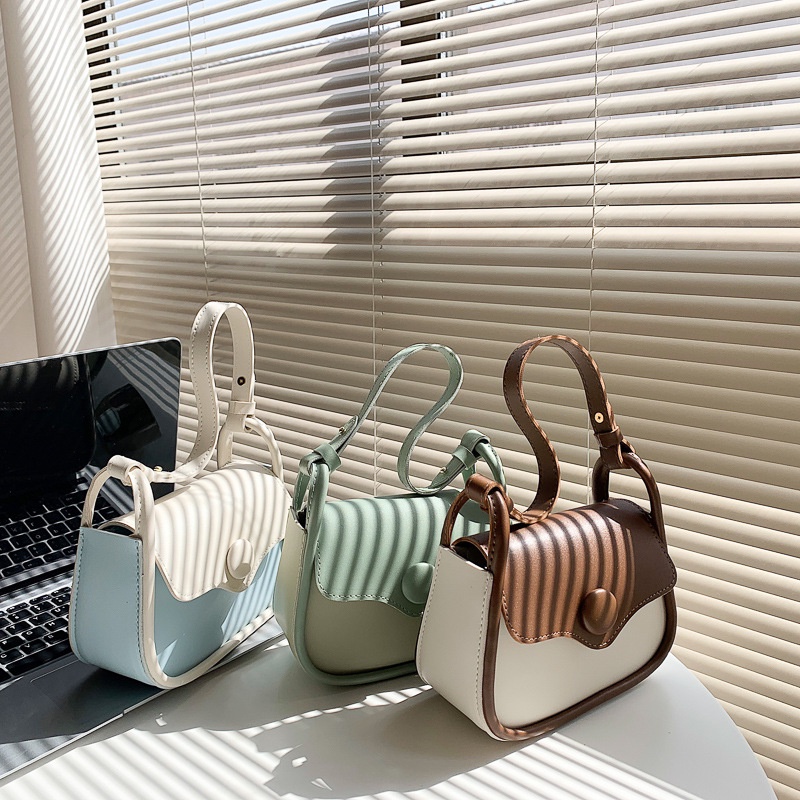 Túi đeo dưới cánh tay Hình Vuông Cỡ Nhỏ Thiết Kế Đơn Giản Phối Màu Phong Cách retro Thời Trang Cho Nữ