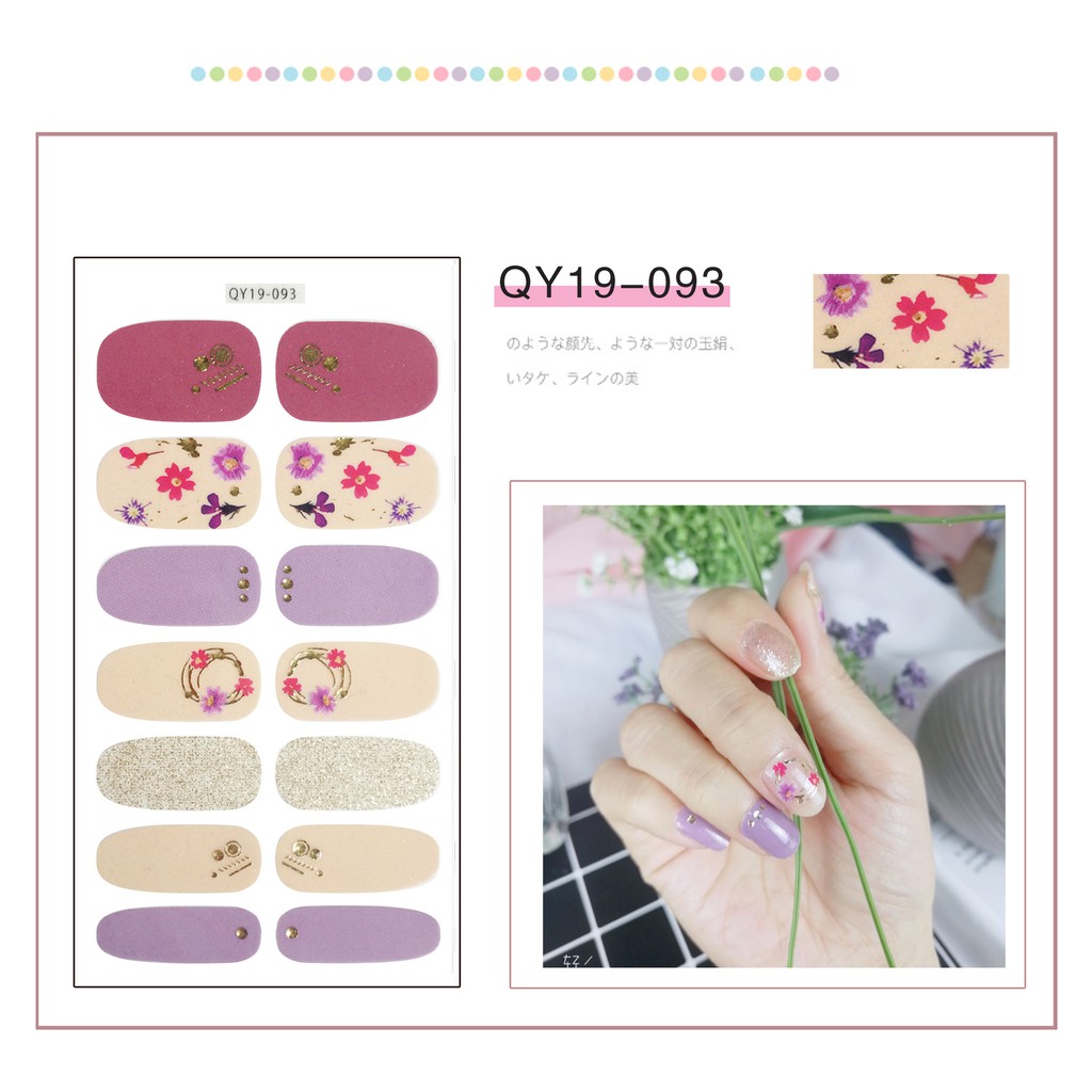 Miếng dán móng tay nail và icon dán móng tay N03-N08