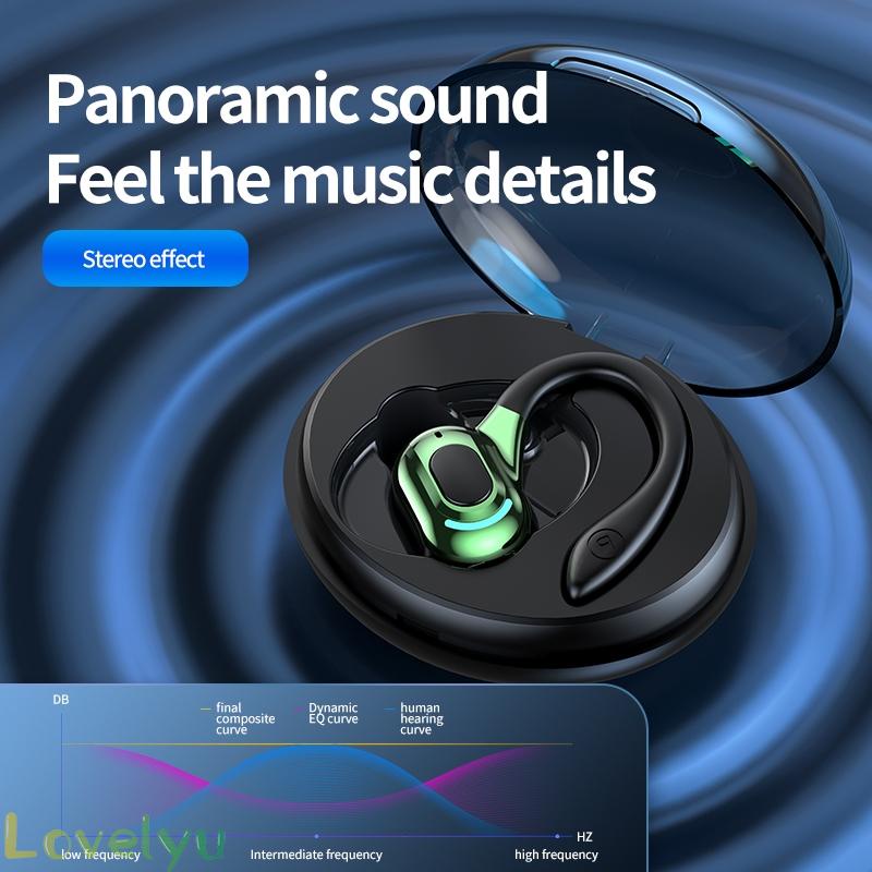 ◀READY▶New Bluetooth 5.2 Headset Wireless Earbud Earphones Stereo Headphones Ear Hook# Good Quality