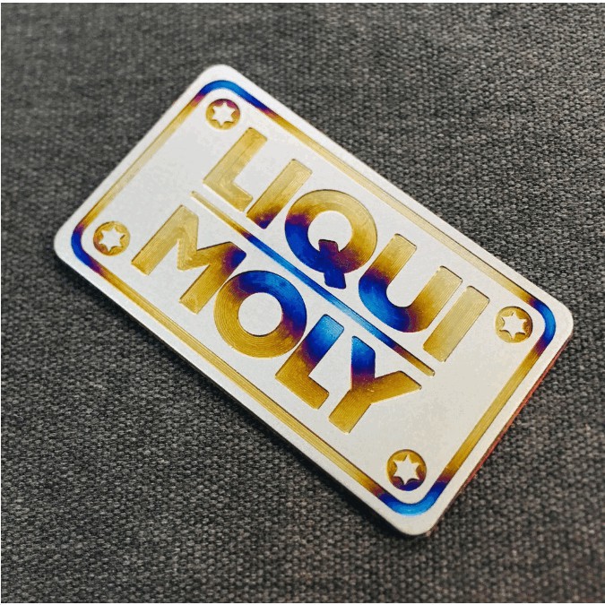 [CỰC RẺ]   TEM MIẾNG TITAN MẪU LIQUI MOLY CỠ LỚN TRANG TRÍ XE MÁY