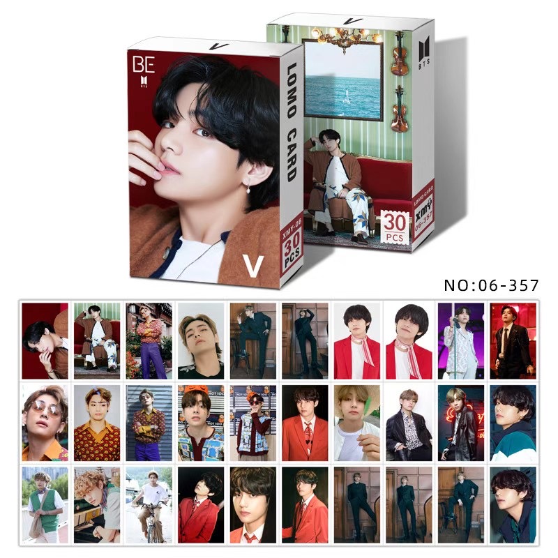 Hộp 30 Ảnh Lomo Card V Jungkook Jimin Suga Jin Rm J-Hope