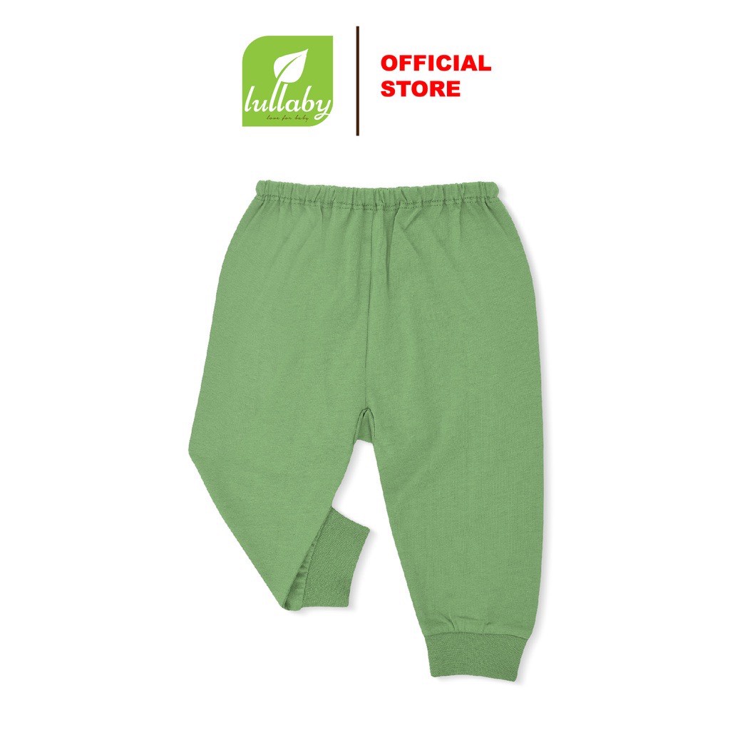 Quần dài cotton mỏng Lullaby bo gấu bé trai bé gái Nh532M