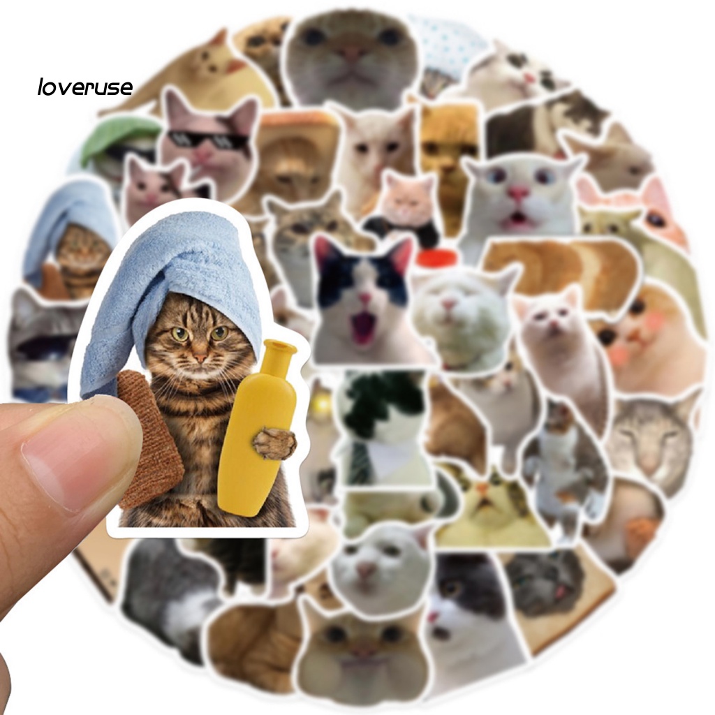 Set 50 Sticker Dán Laptop Hình Bình Nước Hoạt Hình