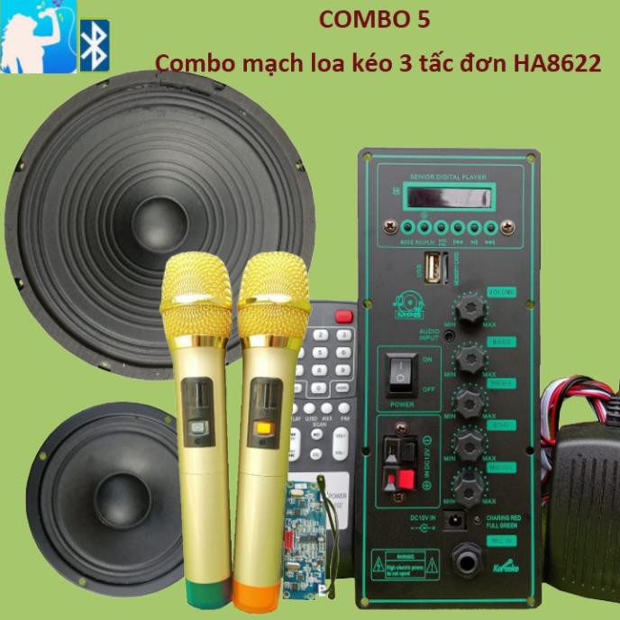 [Mã 229ELSALE hoàn 7% đơn 300K] Mạch loa kéo HA8622 Loa kéo 3 tấc Bluetooth Karaoke