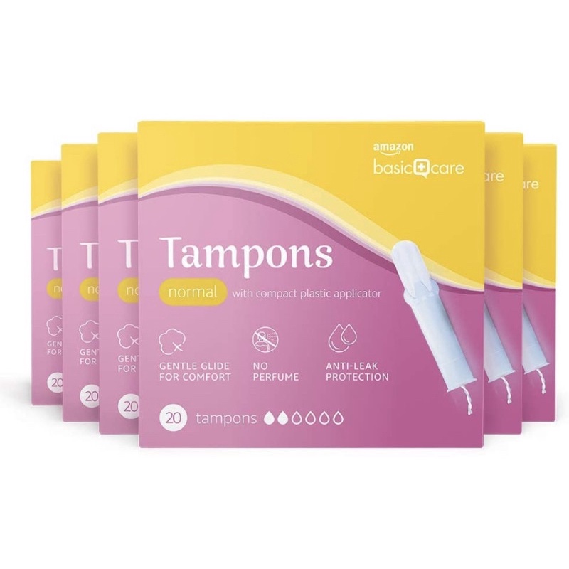 Tampon Amazon Basic Care Uk có cần đẩy- Băng vệ sinh dạng nút hàng UK