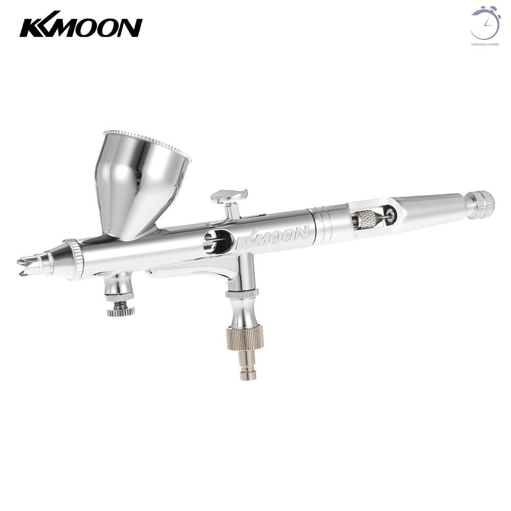 KKmoon 0,25mm Gravity Feed Bộ Airbrush tác dụng kép Bộ Air Brush để vẽ tranh nghệ thuật Hình xăm nghệ thuật móng tay♠