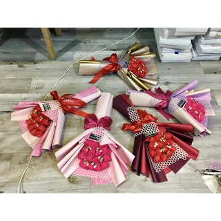 bó hoa hồng sáp 15 bông