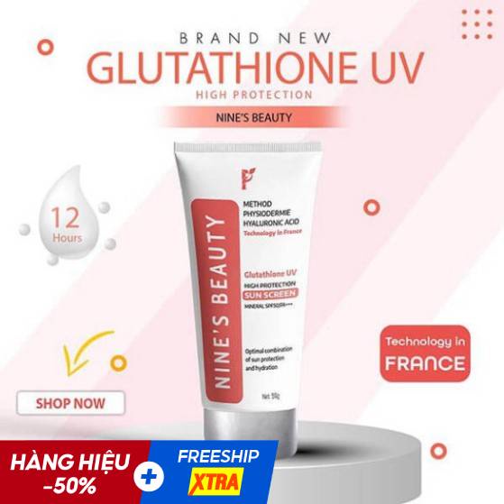 Kem Chống Nắng Sinh Học SPF 50+++ Dưỡng Ẩm Làm Trắng Mờ Nám Sáng Da Nines Beauty