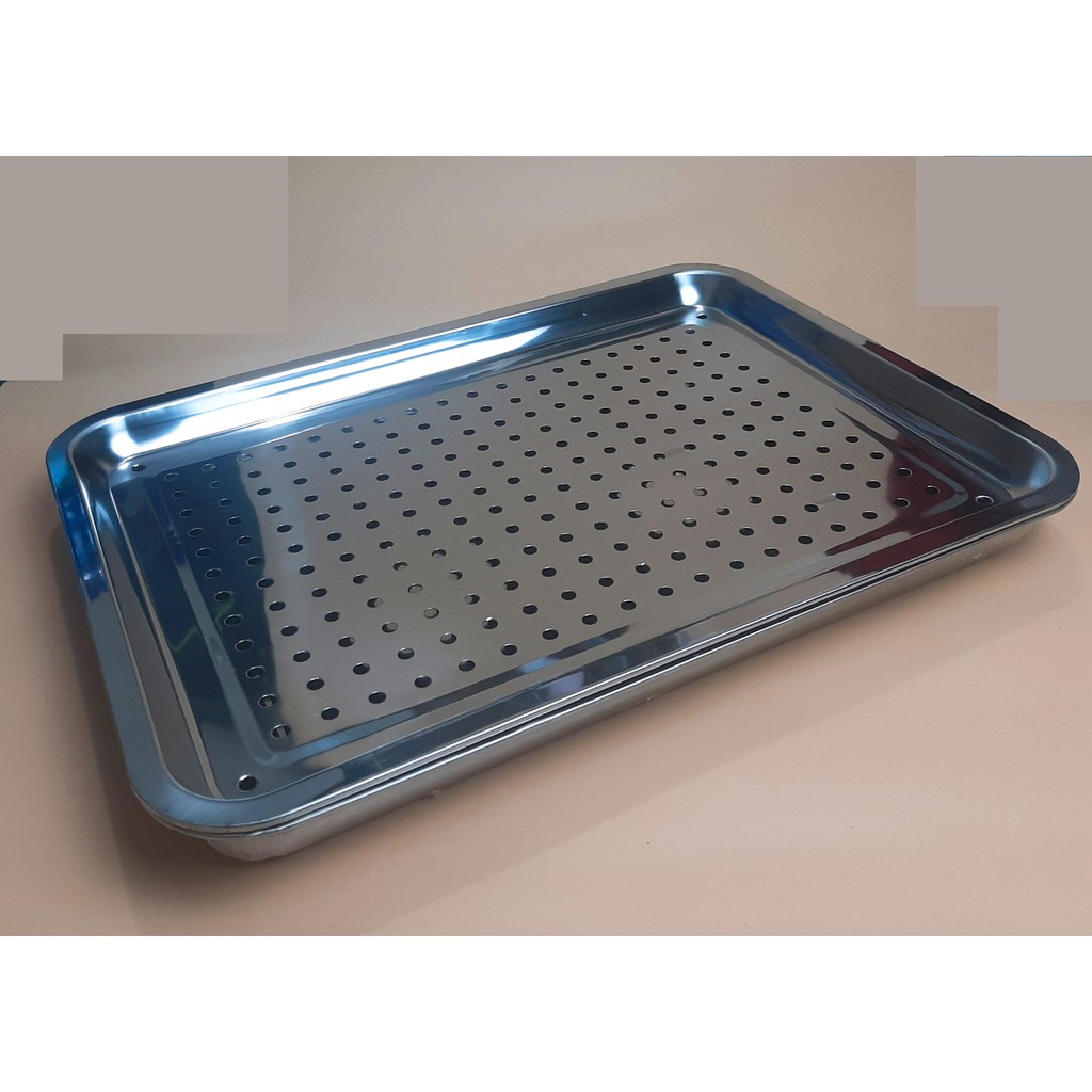 Mâm úp ly nước inox size lớn 36x27 cao cấp làm bằng inox không gỉ, sáng bóng, an toàn cho sức khỏe