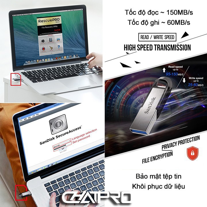 USB Ultra Flair 16GB - 32GB - 64GB USB 3.0 Flash Drive - CZ73 | BigBuy360 - bigbuy360.vn