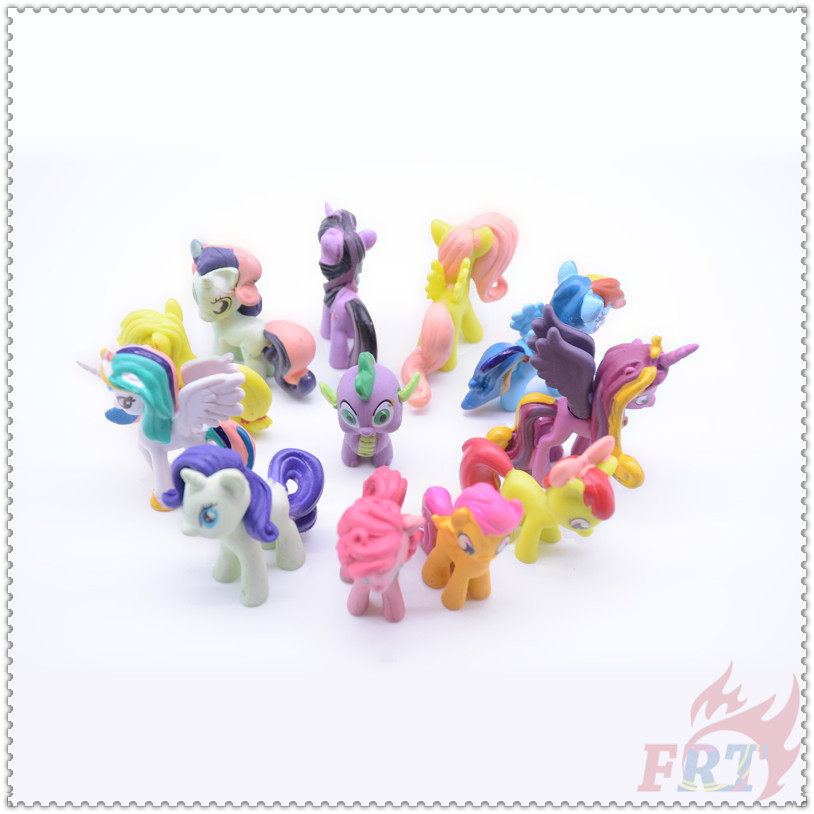 Set 12 Mô Hình Ngựa Pony Trang Trí Bánh Kem