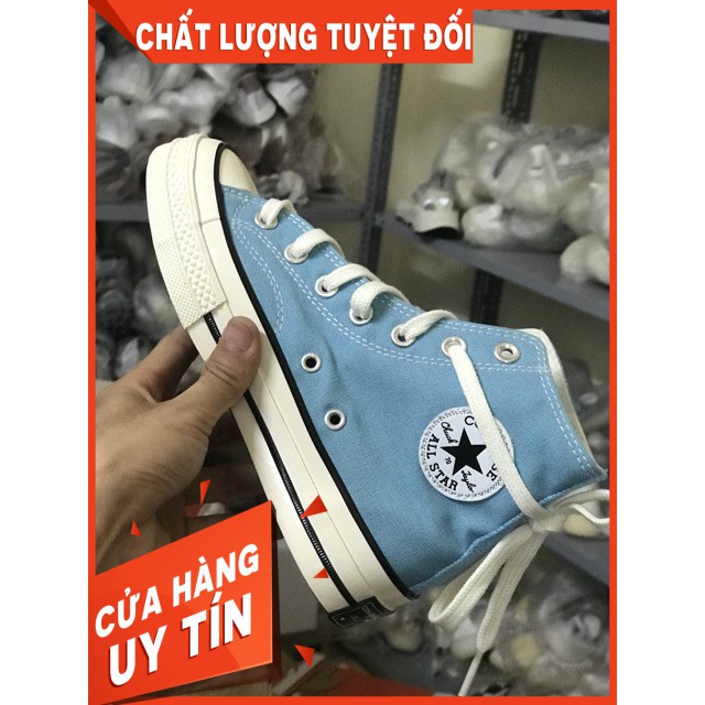 (HOT) [Ảnh thật + fullbox + sẵn] Giầy thể thao sneaker converse xanh ngọc cổ cao nam nữ- còn hàng