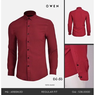 SALE Xả. (Chính Hãng) 10.10 . Sơ mi dài tay Owen AR80663 - Áo sơ mi nam dài tay Cực Đẹp .1 ' :