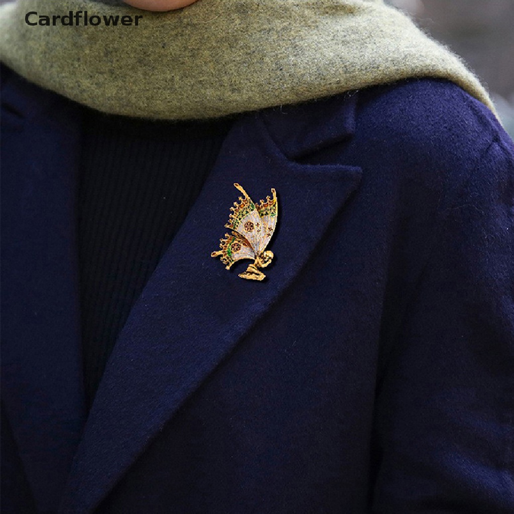 &lt; Cardflower &gt; Trâm Cài Áo Tráng Men Hình Cánh Bướm Thiên Thần Vintage Quà Tặng Đang Giảm Giá