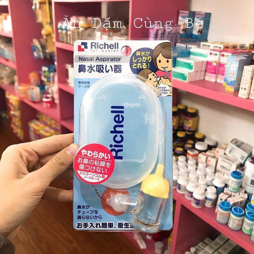 Dụng cụ hút mũi silicone cho bé RICHELL kèm hộp chất lượng cao Nhật Bản chính hãng 85502